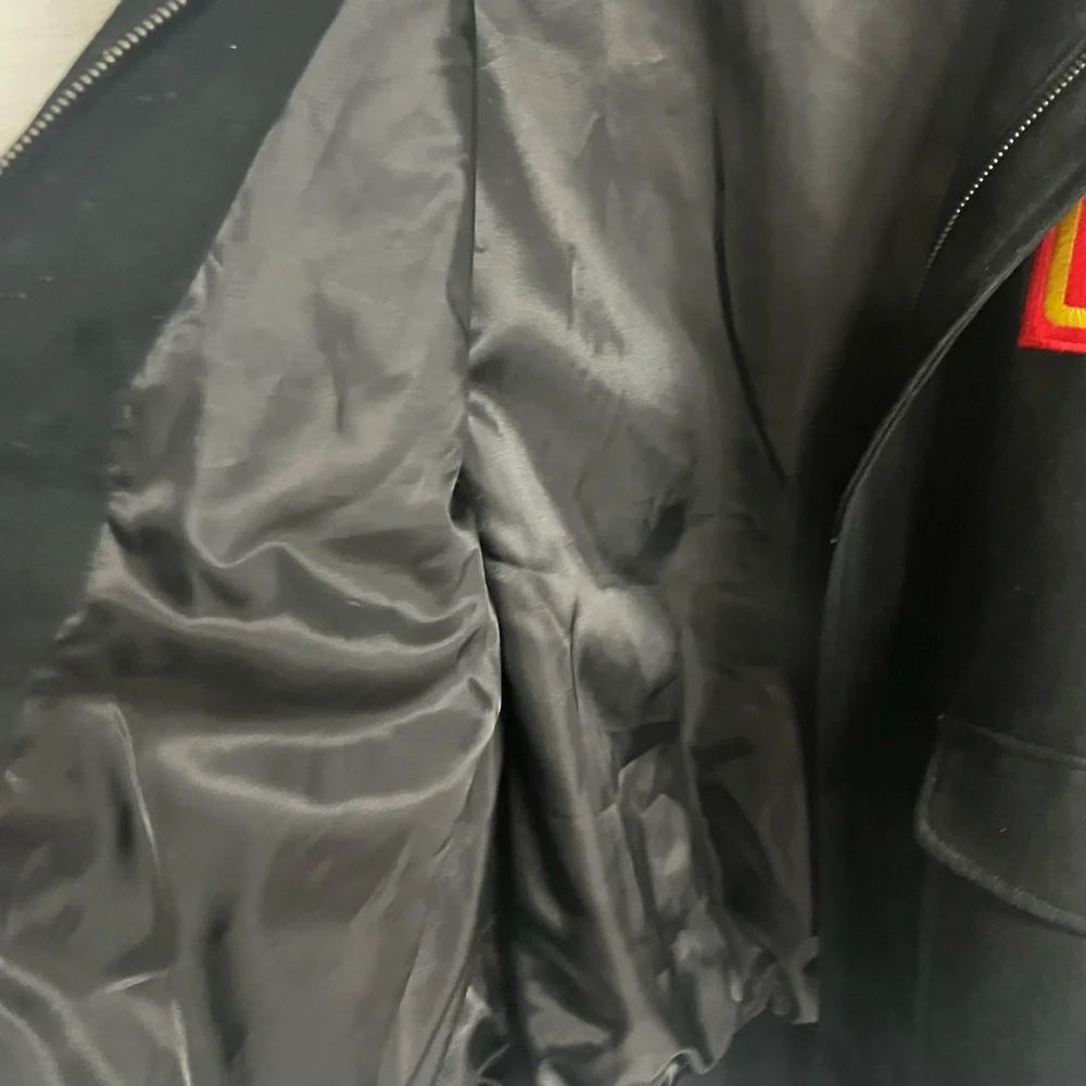 United States Marine Corps Black Bomber Jacket - Picture 8 of 9